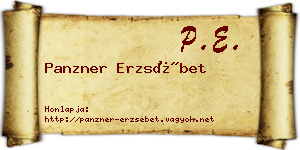 Panzner Erzsébet névjegykártya